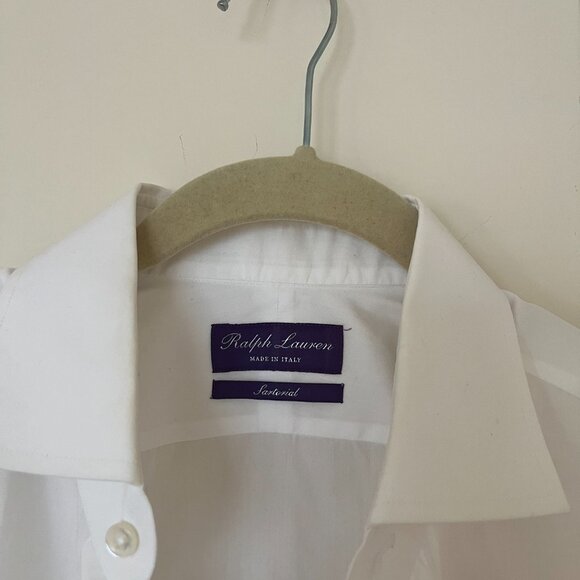 Ralph Lauren Purple Label White Shirt Men’s Size 15.5 - Picture 3 of 9